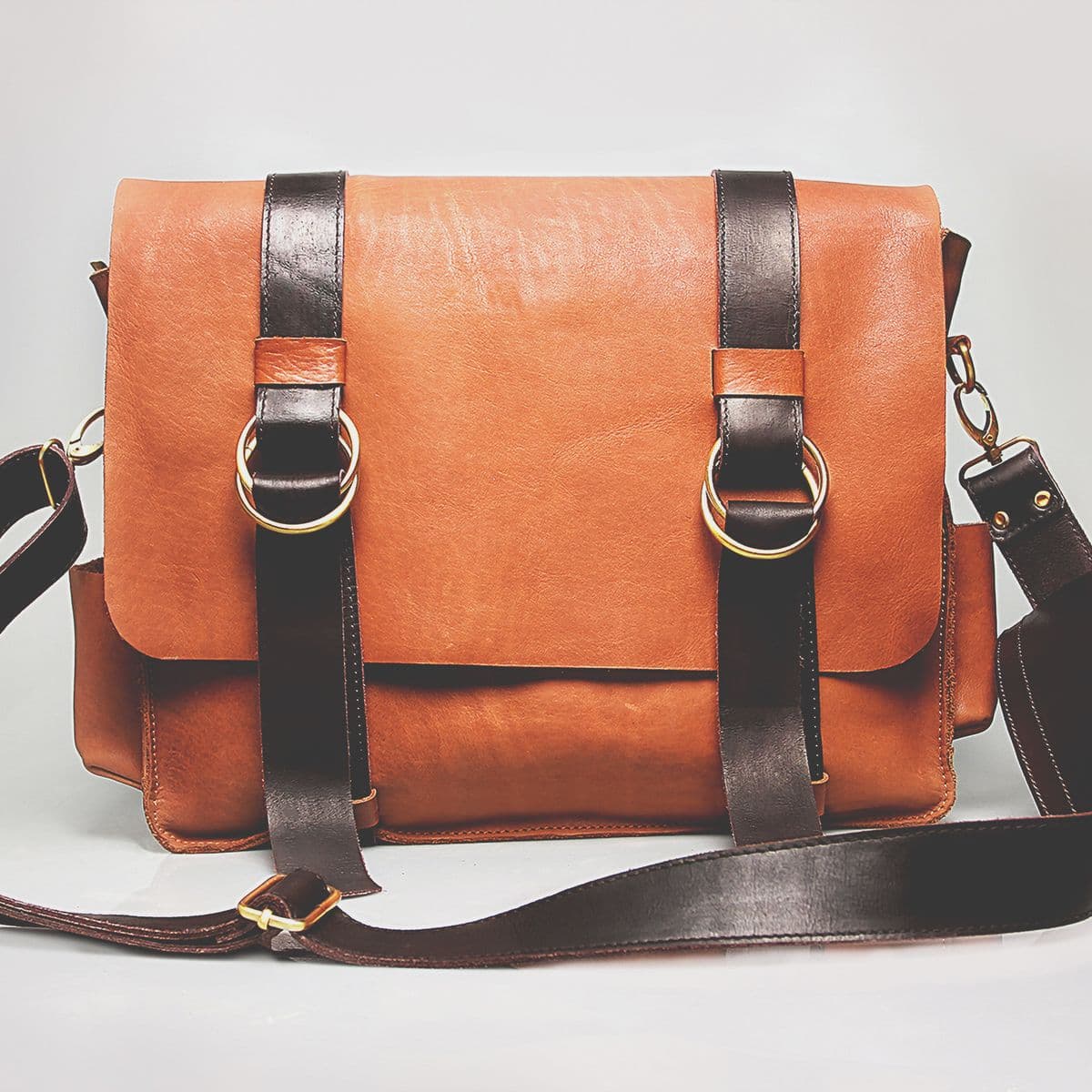 A red leather bag